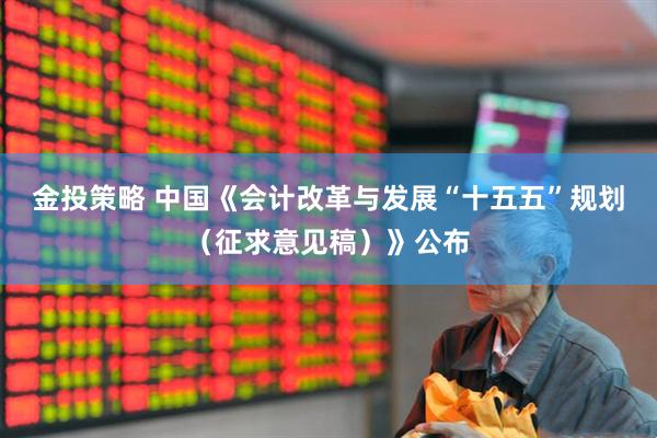 金投策略 中国《会计改革与发展“十五五”规划（征求意见稿）》公布